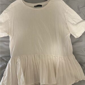white Zara blouse